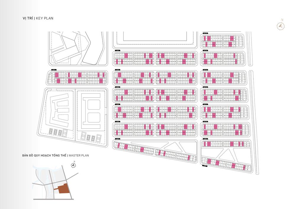 Mặt bằng khu nhà phố SOHO - The Global City